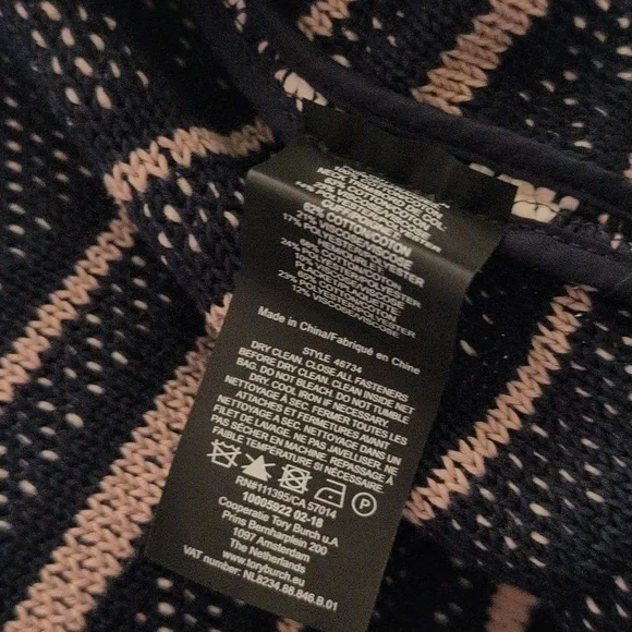 Tory Burch striped cotton cardigan